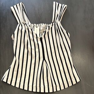 Maeve Black and White Striped Camisole from Anthropologie
